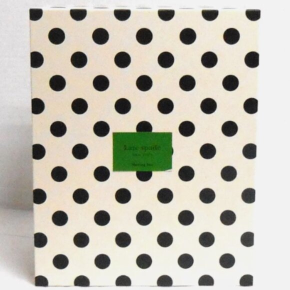 Kate Spade New York Small Nesting Storage Box Black Dots NWT - Picture 4 of 12